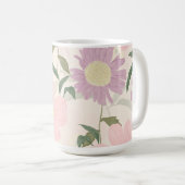 Mug Fleurs roses élégantes Aquarelle Boho Floral (Devant droit)
