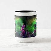 Mug Fleurs roses et abeilles contre le monde (Centre)