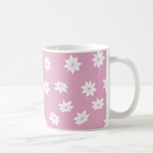Mug Fleurs roses et blanches (Droite)