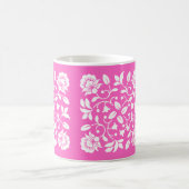 Mug Fleurs roses et blanches chaudes (Centre)