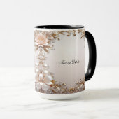 Mug Fleurs Roses et Blanches Doux (Devant droit)