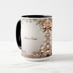 Mug Fleurs Roses et Blanches Doux