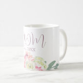 Mug Fleurs roses et blanches pour maman (Devant droit)