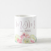 Mug Fleurs roses et blanches pour maman (Centre)