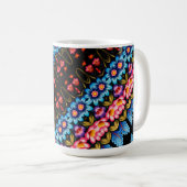 Mug Fleurs roses et bleues (Devant droit)