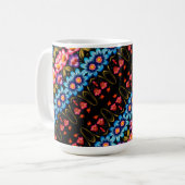 Mug Fleurs roses et bleues (Devant gauche)