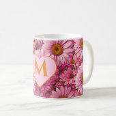 Mug Fleurs roses fleuris roses marguerites rose (Devant droit)