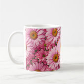Mug Fleurs roses fleuris roses marguerites rose (Gauche)