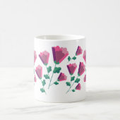 Mug Fleurs roses géométriques abstraites (Centre)