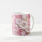 Mug Fleurs roses imprimées 3D (Devant droit)