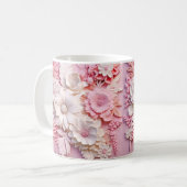 Mug Fleurs roses imprimées 3D (Devant gauche)