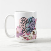 Mug Fleurs roses Meilleure Maman Joyeuse Fête des Mère (Gauche)