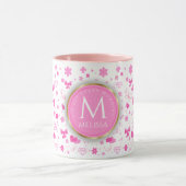 Mug Fleurs roses mignonnes Motif sans soudure, Fille F (Centre)
