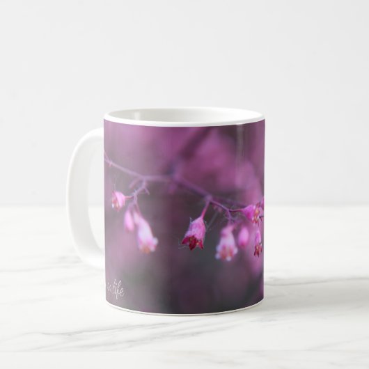 Mug Fleurs roses minuscules et délicates (Devant gauche)