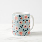 Mug Fleurs roses Motif Floral (Devant droit)