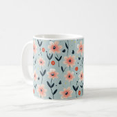 Mug Fleurs roses Motif Floral (Devant gauche)