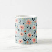 Mug Fleurs roses Motif Floral (Centre)