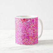 Mug fleurs roses, pêche, orchidée et corail (Devant droit)
