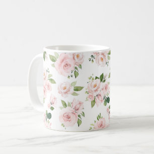 Mug Fleurs roses, Roses roses, Fleurs Aquarelles