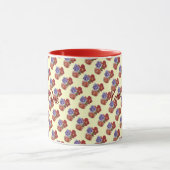 Mug fleurs roses rouges et bourgeons roses art floral (Centre)