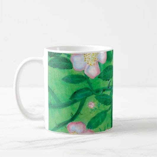 Mug Fleurs roses sauvages (Gauche)