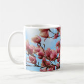 Mug Fleurs roses sur la branche de l'arbre avec nid d' (Gauche)