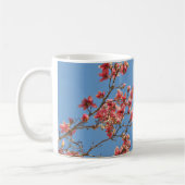 Mug Fleurs roses sur Mug, personnaliser avec texte (Gauche)