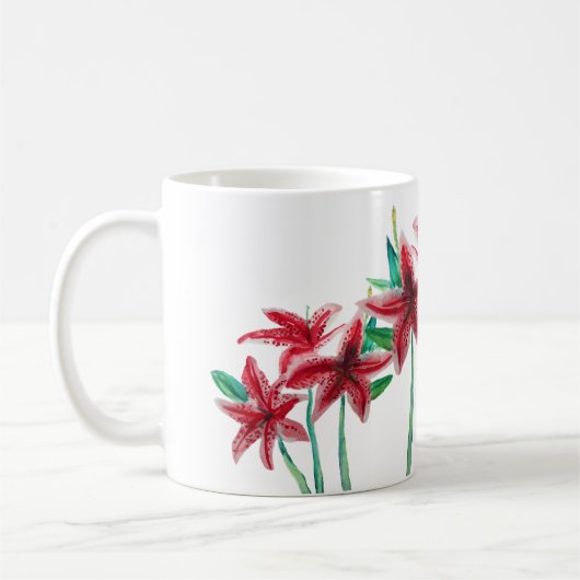Mug Fleurs rouges (Gauche)