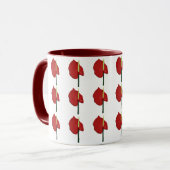 Mug fleurs rouges (Devant gauche)