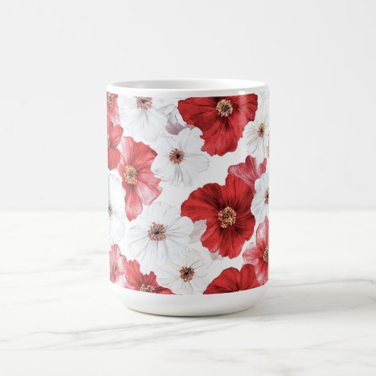 Mug Fleurs Rouges Blanches (Centre)