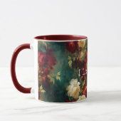Mug Fleurs rouges blanches vertes (Gauche)