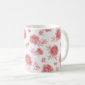 Mug Fleurs Rouges Chic (Devant droit)