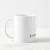 Mug Fleurs Rouges Cœurs Saint-Valentin (Gauche)