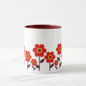 Mug Fleurs rouges de boue florale (Centre)
