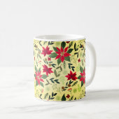 Mug Fleurs rouges de Noël Motif-11600 (Devant droit)