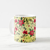 Mug Fleurs rouges de Noël Motif-11600 (Devant gauche)