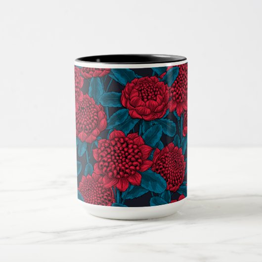 Mug Fleurs rouges de waratah (Centre)