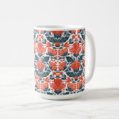 Mug Fleurs rouges décoratives (Devant droit)