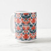 Mug Fleurs rouges décoratives (Devant gauche)