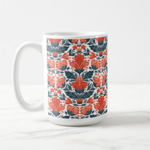 Mug Fleurs rouges décoratives