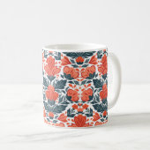 Mug Fleurs rouges décoratives (Devant droit)