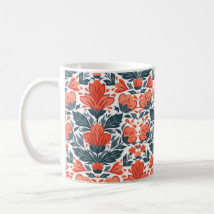 Mug Fleurs rouges décoratives