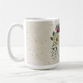 Mug fleurs rouges et jaunes pâles verdure (Gauche)