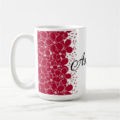 Mug Fleurs rouges marguerites sur fond blanc (Gauche)