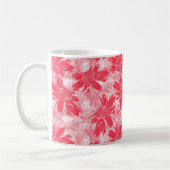 Mug Fleurs rouges sur blanc. (Gauche)