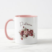 Mug Fleurs rousses Bourgogne modernes (Gauche)