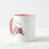 Mug Fleurs rousses Bourgogne modernes (Devant gauche)