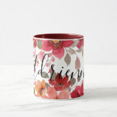 Mug Fleurs rousses rustiques de automne Aquarelle Flor (Centre)
