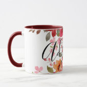 Mug Fleurs rousses rustiques de automne Aquarelle Flor (Gauche)
