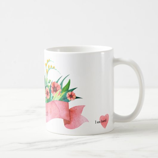 Mug Fleurs Ruban Rouge (Droite)